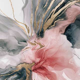 Black, Pink, and Gold marble