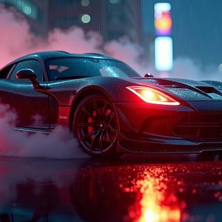 Sports Car, Car, Neon