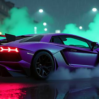 Sports Car, Car, Neon