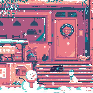 pixel Christmas art