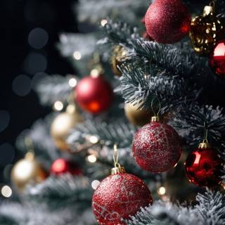 Close up Christmas tree