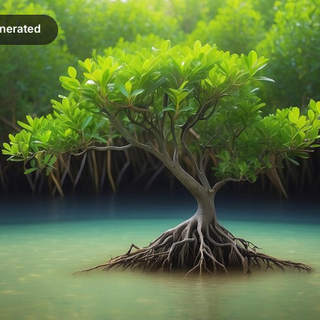 Tranquil mangrove tree