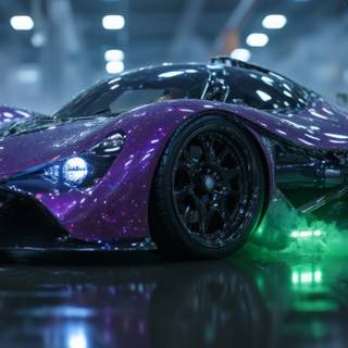 Sports Car, Car, Neon