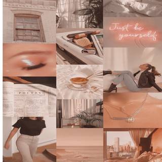 cute brown color theme collage!