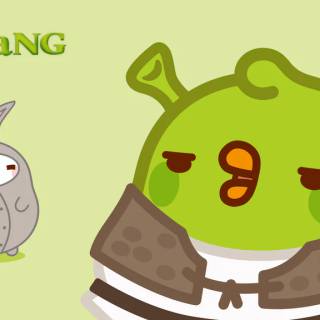 shrek and molang idk (donkey)