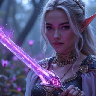 Elves, Forest, Armor, Swords, Nature, Landscape, Magic