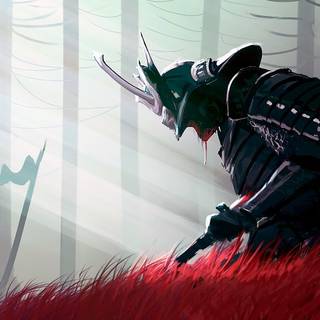 samurai digital wallpaper, sword, blood, fantasy, armor, weapon free download