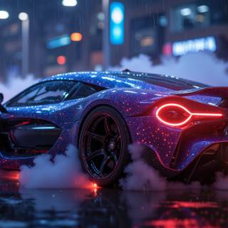 Sports Car, Car, Neon