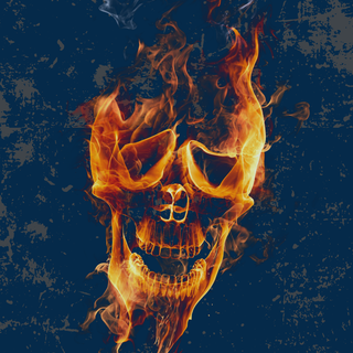 Flaming Skull