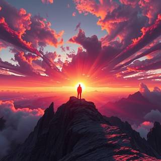 A sunset fantasy world wallpaper