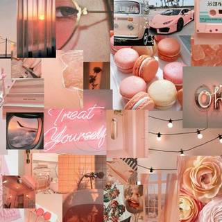 aesthetic peach wallpaer