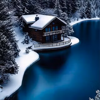 Snowy Christmas Cabin