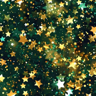 Green and Gold Stars