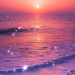 glitter sunset