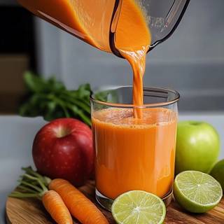 carrot juice with apple and lemon