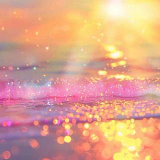 glitter aesthetic sunset