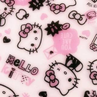 cute gothy hello kitty wallpaper