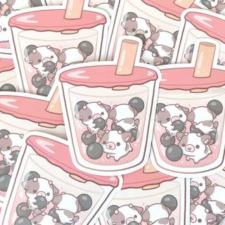 boba cow wallpaper