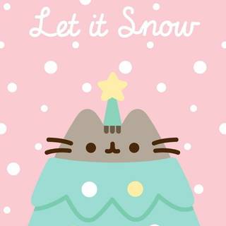 Pusheen winter wallpaper
