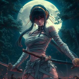 girl,Warrior,Swords,Bandages