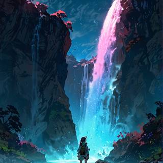 Neon Waterfall 