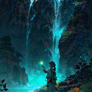 Neon Waterfall 