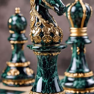 Emerald Classy Chess Pieces