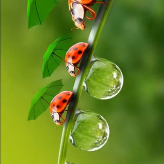 Umbrella Lady Bugs
