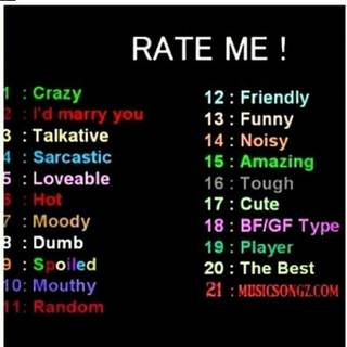Rate meeee