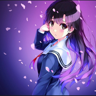 pretty purple anime girl