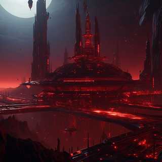 Red Futuristic Wallpaper