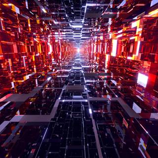 Red Futuristic Wallpaper