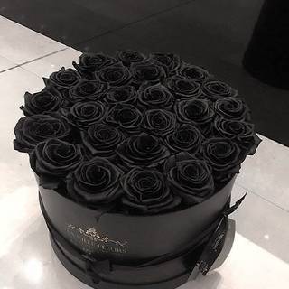 Elegance in Darkness: A Black Floral Symphony