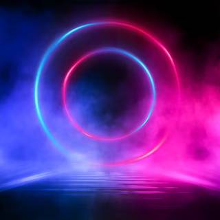 4k Neon Circle Wallpaper