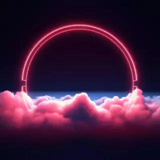 4k Neon Circle Wallpaper