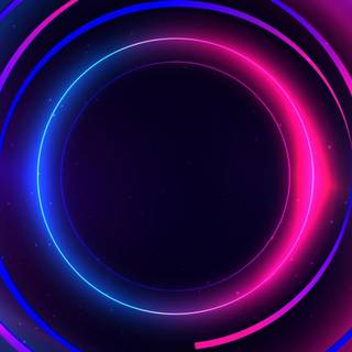 4k Neon Circle Wallpaper