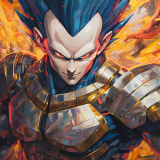 Vegeta (Dragon Ball Z) by BlueTechWizard