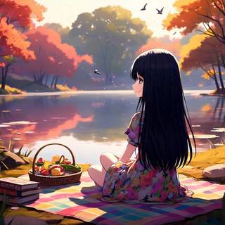 picnic anime girl