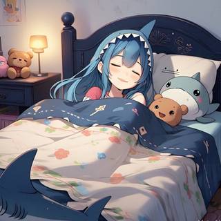 cute little shark costume! (i have that irl in pink lol)