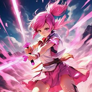 pink wallpaper anime