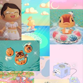 animal crossing collage