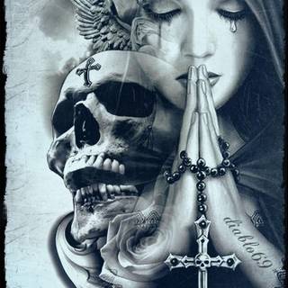 praying girl and sin