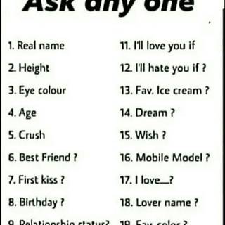 Ask me a question