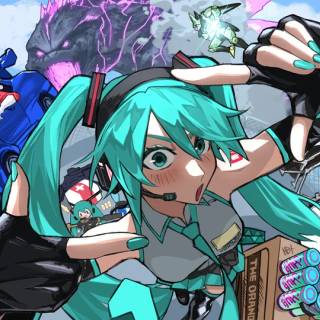 within the battle bus with miku