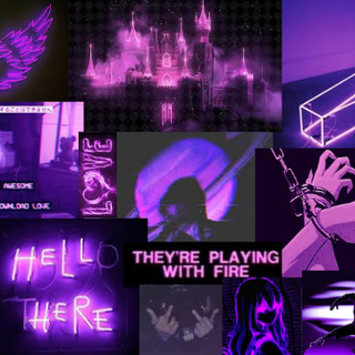 Neon Purple Grunge Aesthetic
