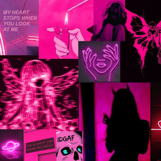 Neon Pink Grunge Aesthetic