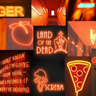 Neon Orange Grunge Aesthetic