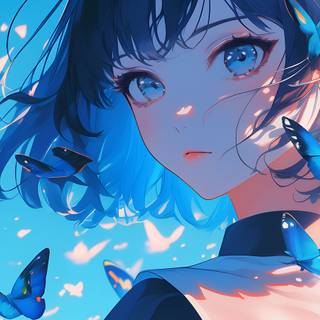 Blue anime girl!