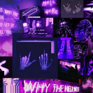 Neon Purple Grunge Aesthetic
