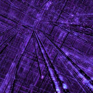 purple tech and code towers